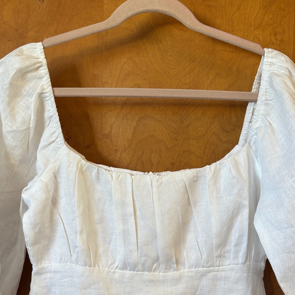 DISSH White Linen Mini Dress - Picture 2 of 6
